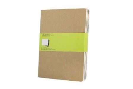 Moleskine Cahier Extra Large blanko packpapierbraun. 3er Pack