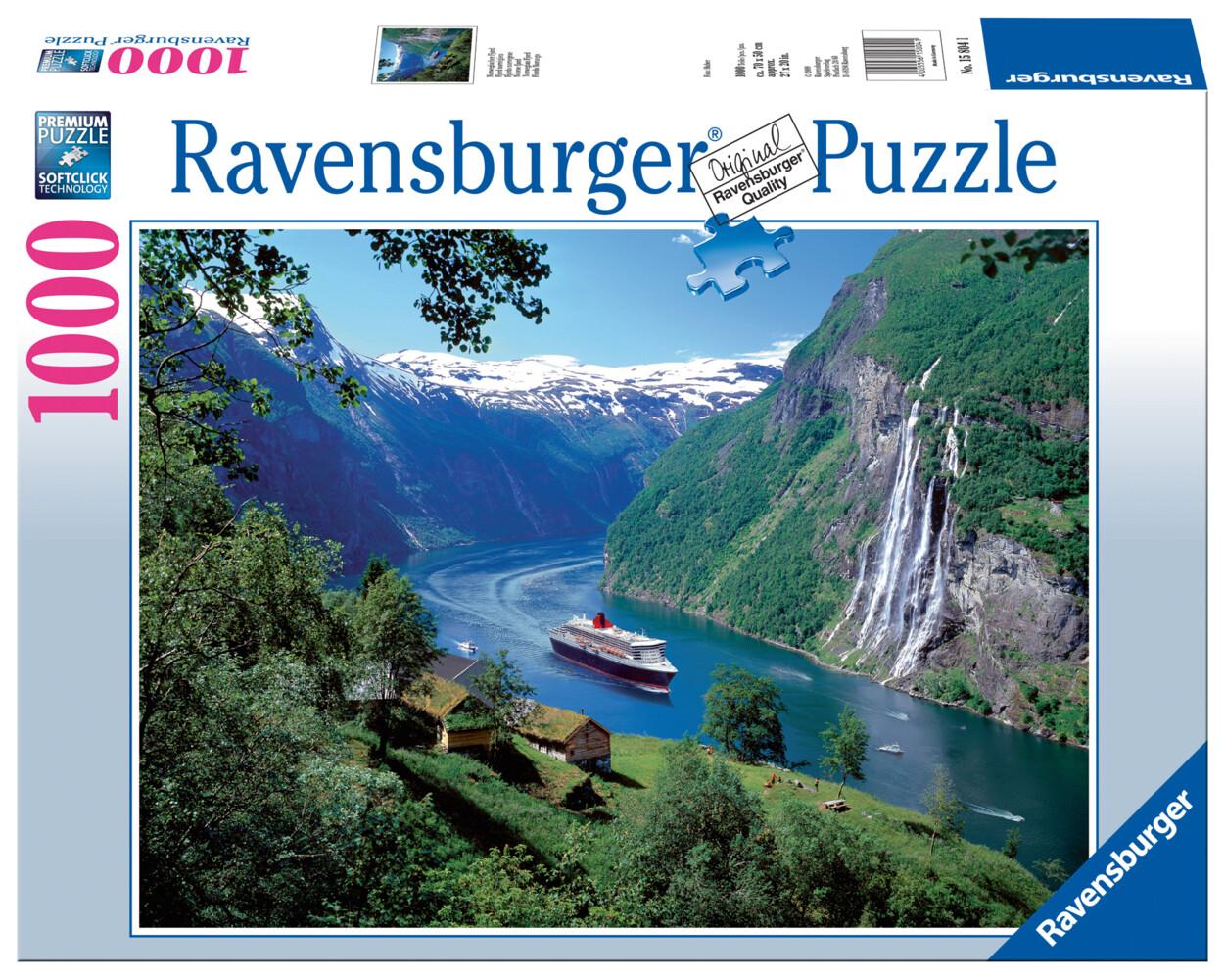 Norwegischer Fjord. Puzzle 1000 Teile