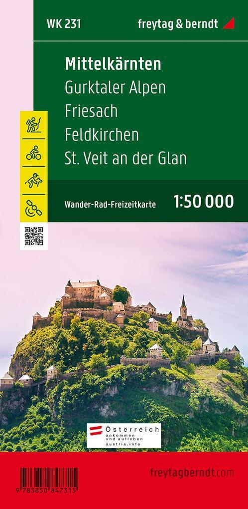 Mittelkärnten. Gurktaler Alpen, Friesach, Feldkirchen, St. Veit an der Glan 1 : 50 000. WK 231