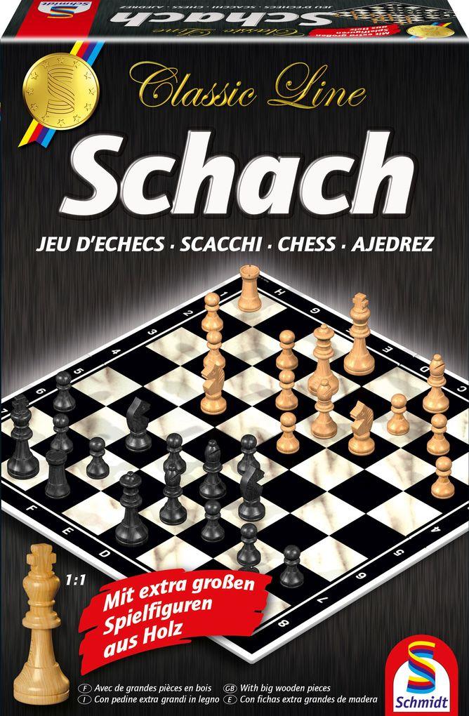 Schmidt Spiele - Classic Line, Schach, mit extra großen Spielfiguren