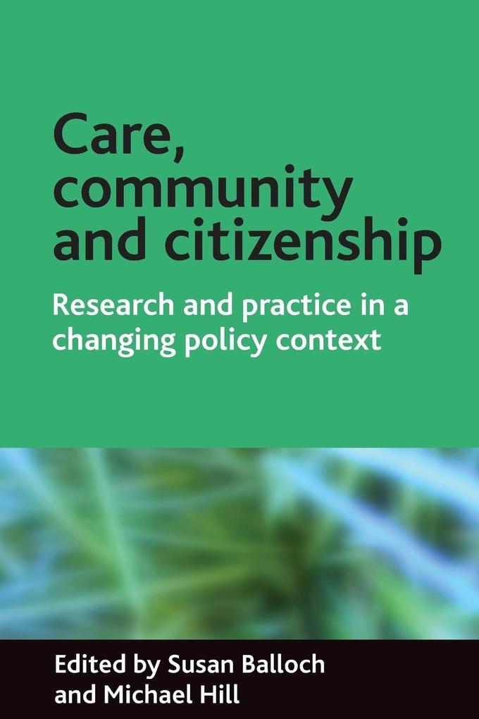 Care, community and citizenship