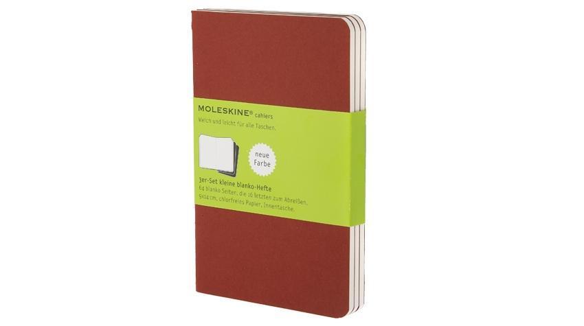 Moleskine Plain Cahier - Red Cover (3 Set)