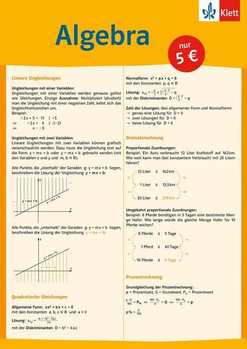 Mathematik auf einen Blick Algebra