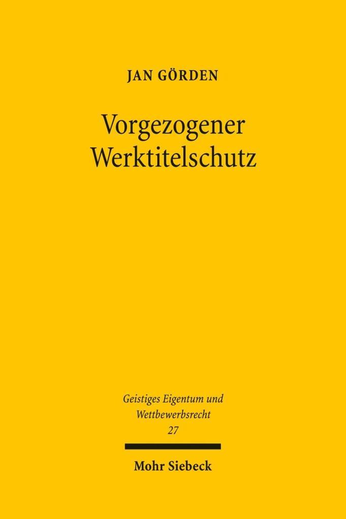 Vorgezogener Werktitelschutz