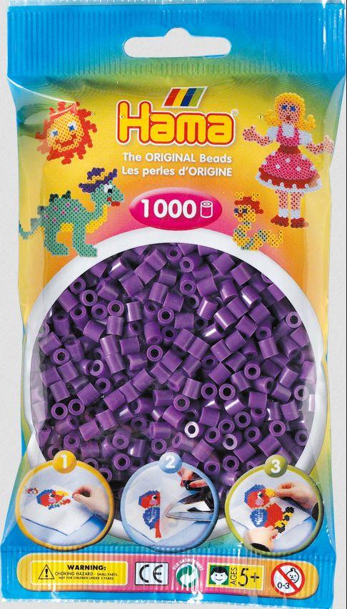 Hama - Perlenbeutel 1000 Stück lila