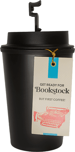 Bookstock Festival Becher schwarz