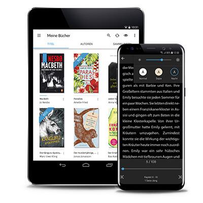 Mit der tolino app all Ihre eBooks immer dabei