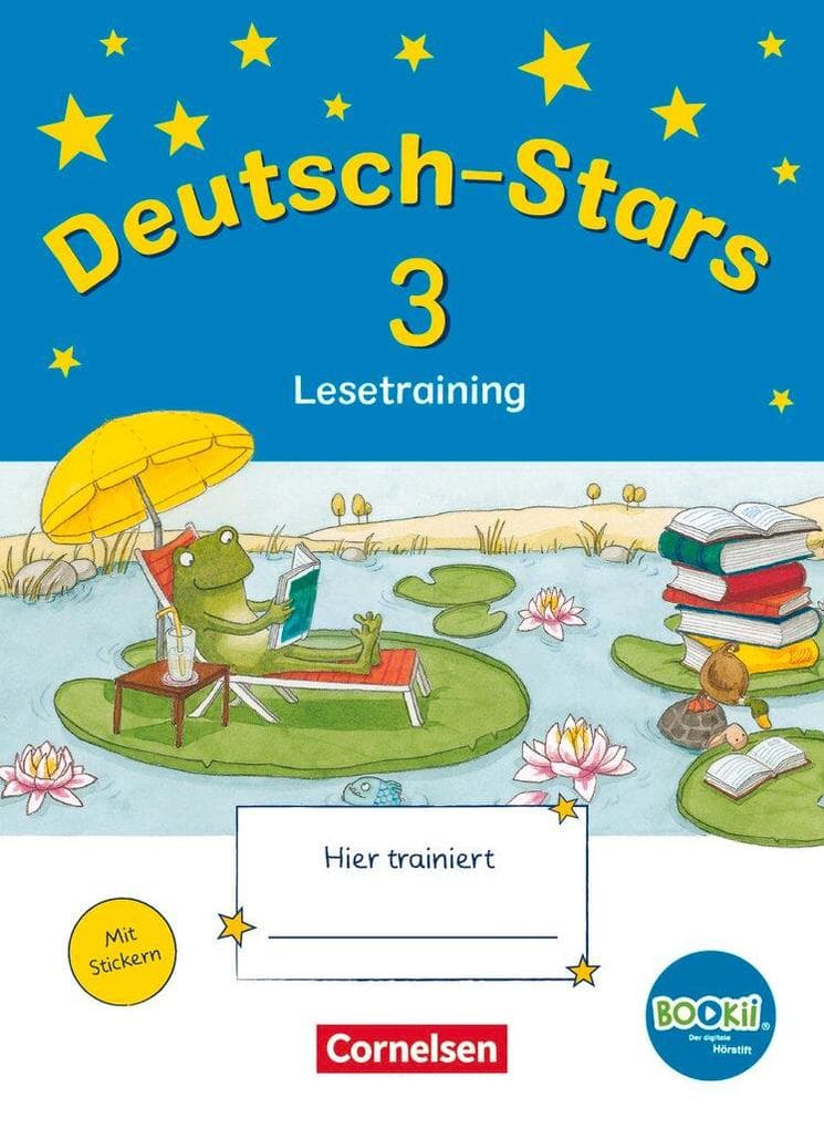 Deutsch-Stars - BOOKii-Ausgabe - 3. Schuljahr. Lesetraining - Übungsheft mit Lösungen