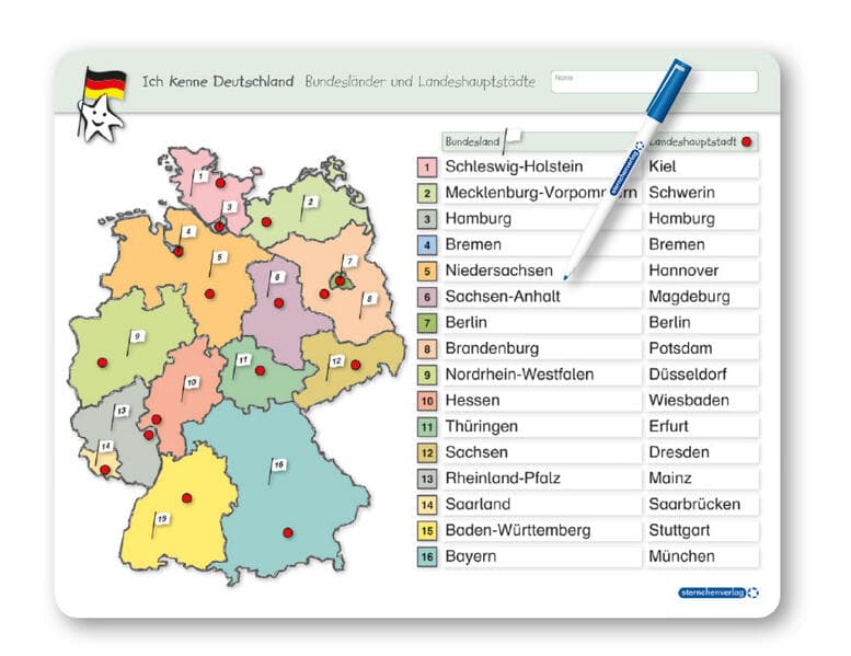 Ich kenne Deutschland - Bundesländer und Landeshauptstädte