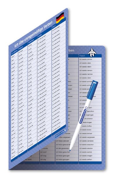 Ich übe unregelmäßige Verben - Zeitformen - 1 Doppelfeld mit Stift