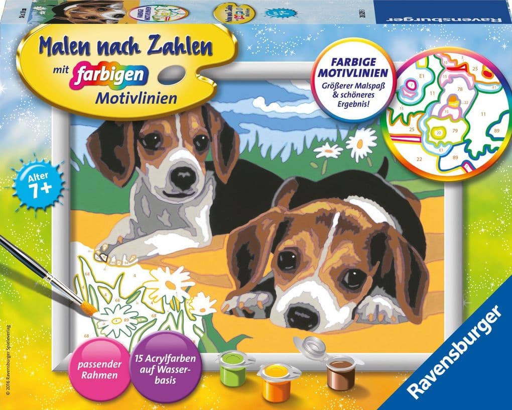 Jack Russel Welpen. Malen nach Zahlen Serie D