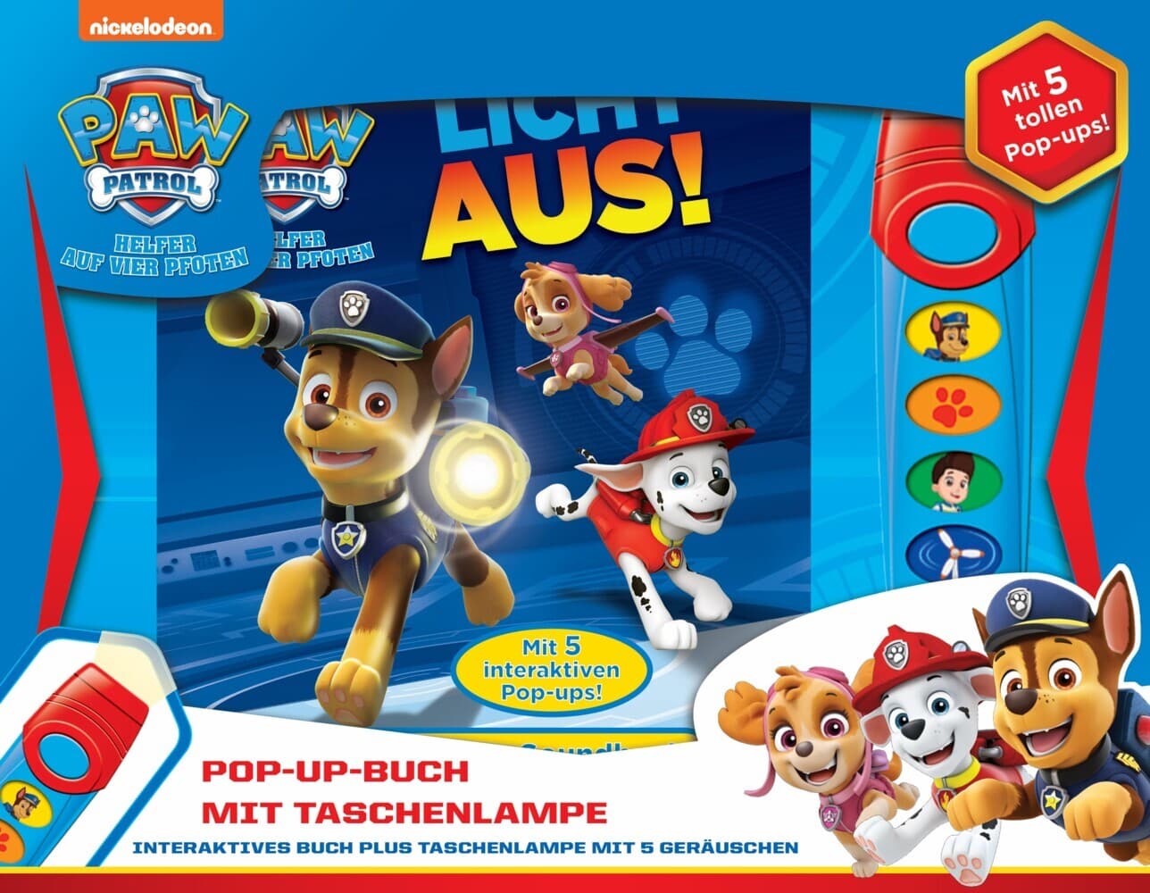PAW Patrol, Licht aus! - Pop-up-Buch mit Taschenlampe - Bilderbuch mit 5 coolen Geräuschen
