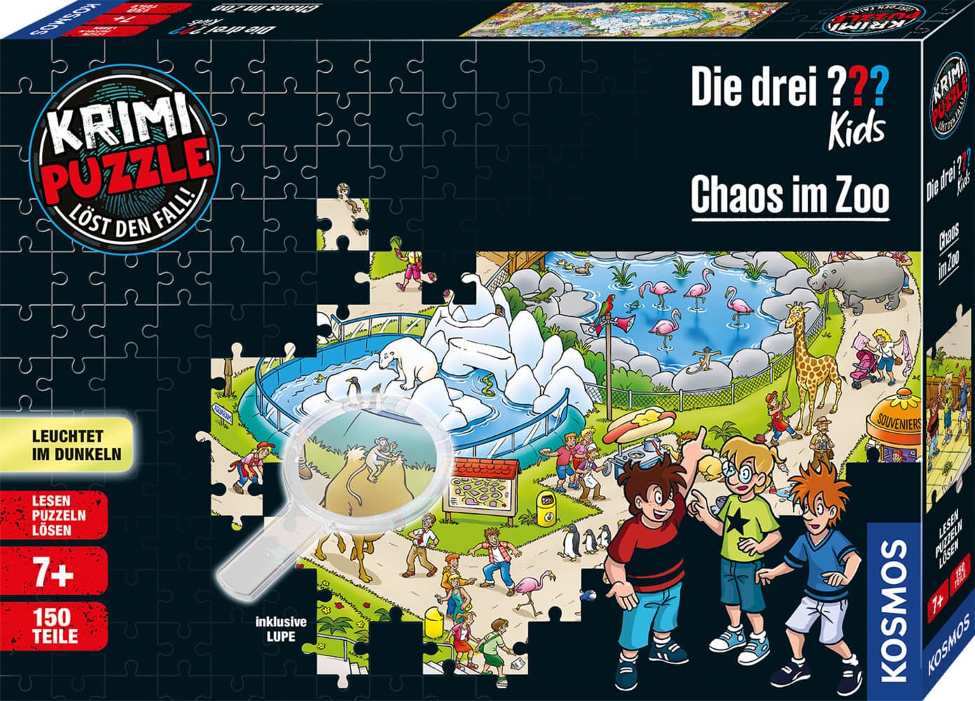 Krimipuzzle ??? Kids 150 Teile / Chaos im Zoo