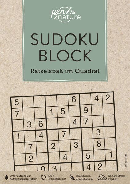 Sudoku-Block: Rätselspaß im Quadrat. 192 Sudokus in 3 Schwierigkeitsstufen