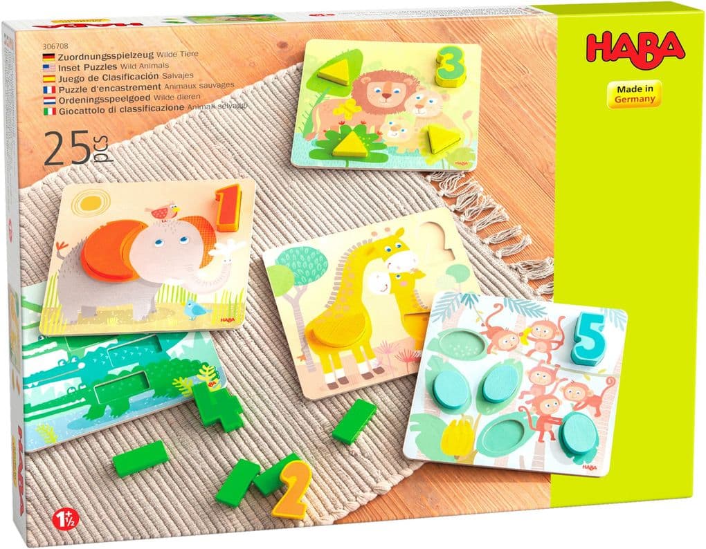 HABA - Zuordnungsspielzeug Wilde Tiere