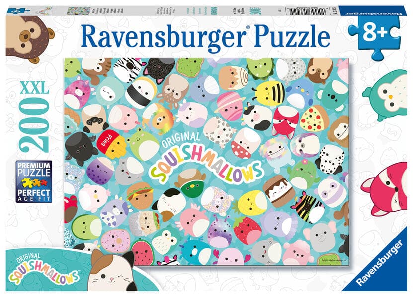 Ravensburger Kinderpuzzle 13392 - Mallow Days - 200 Teile Squishmallows Puzzle für Kinder ab 8 Jahren