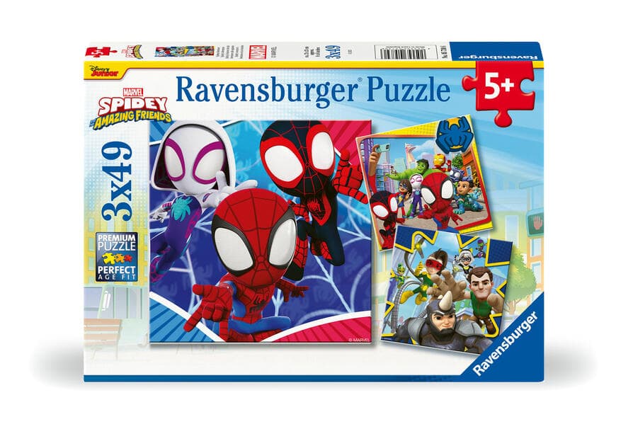 Kinderpuzzle 3x49 Teile - Spider-Man - Spideys Abenteuer