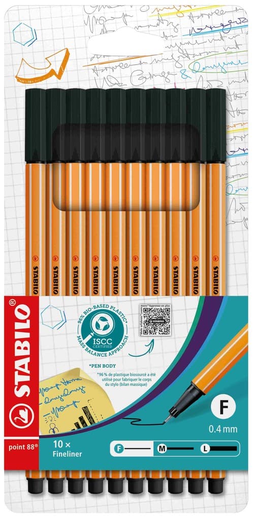 STABILO Fineliner point 88, 10er Pack schwarz