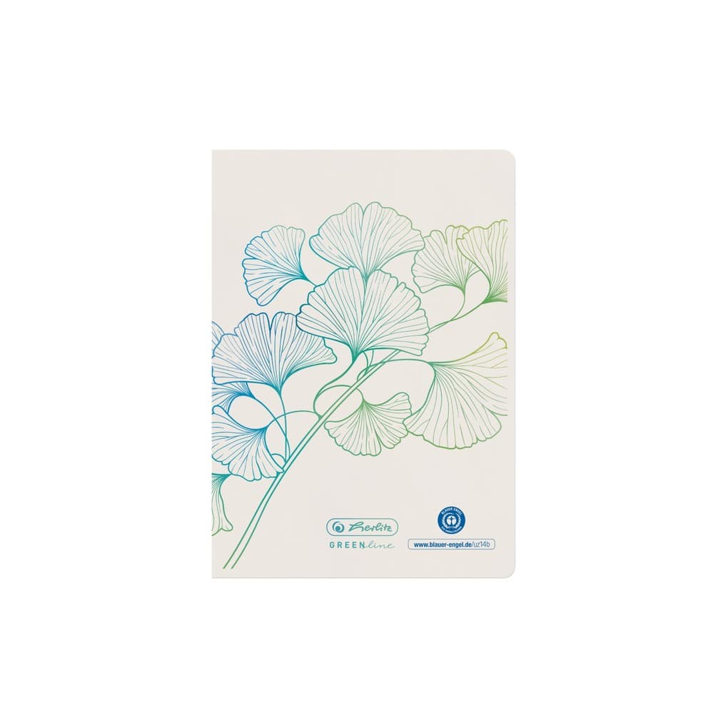 Herlitz Notizheft A6 32Blatt liniert Motiv GREENline Ginkgo
