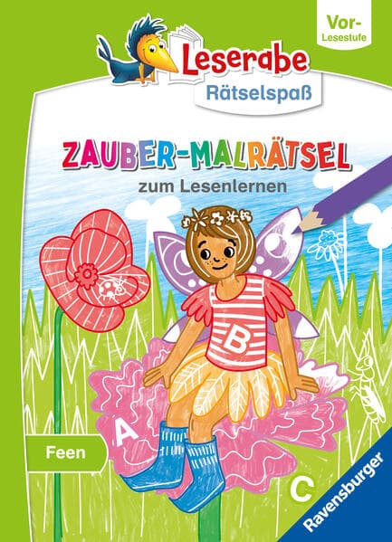 Leserabe Rätselspaß - Zauber-Malrätsel zum Lesenlernen: Feen (Vor-Lesestufe)