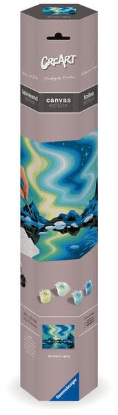 CreArt, Malen nach Zahlen Canvas Leinwand - Nordlichter