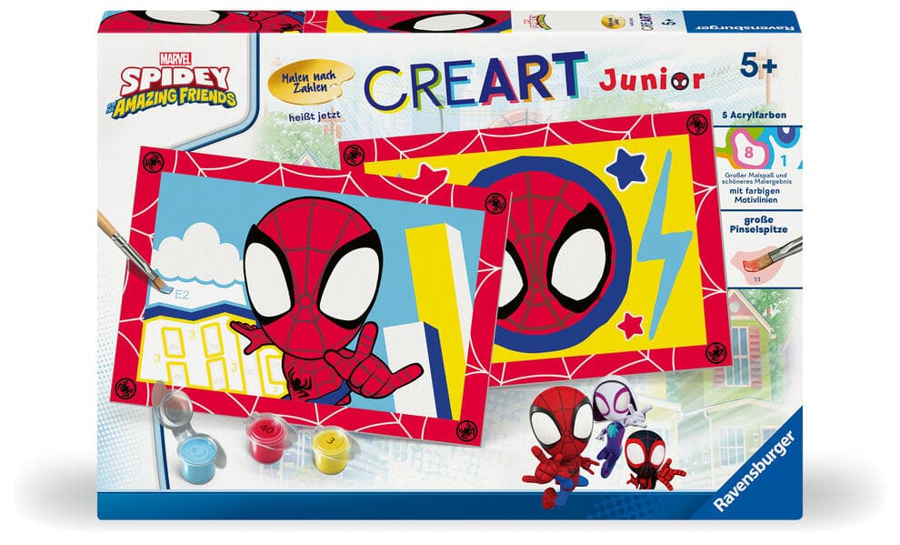 CreArt, Malen nach Zahlen Junior Marvel Der ultimative Spider-Man - Spidey