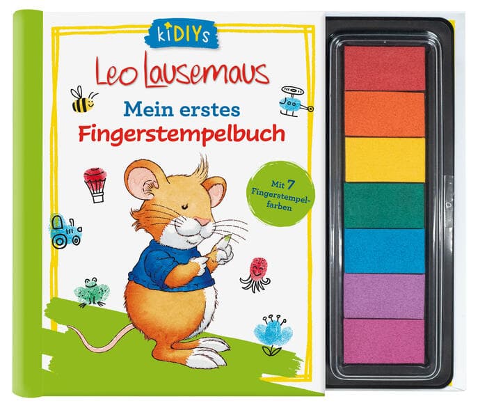 Leo Lausemaus - Mein erstes Fingerstempelbuch Mit 7 Fingerstempelfarben