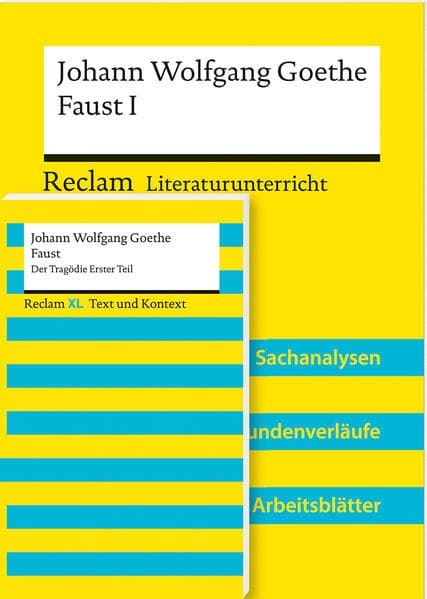 Paket für Lehrkräfte 'Johann Wolfgang Goethe: Faust. Der Tragödie Erster Teil' (Textausgabe und Lehrerband). 2 Bände eingeschweißt