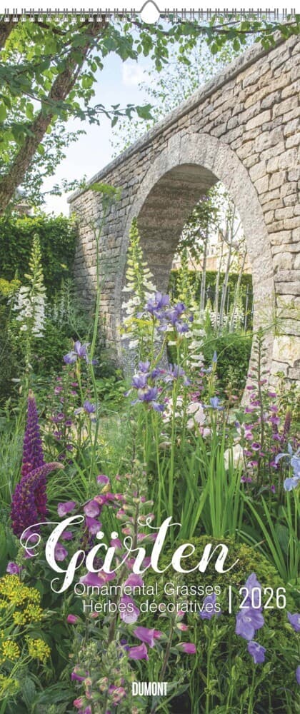 DUMONT - Gärten 2026 - Wandkalender 30 x 70 cm - Stimmungsvolle Gartenfotografie für alle Jahreszeiten