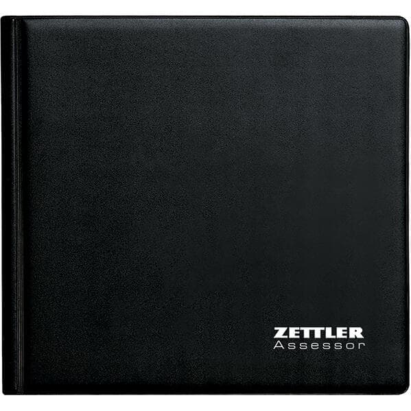 Zettler Wochenbuch Assessor 1W/2S Mappe 2026 - Buchkalender 16 × 15 cm, 1 Woche auf 2 Seiten, Kunststoffmappe mit Notizblock, FSC-zertifiziert
