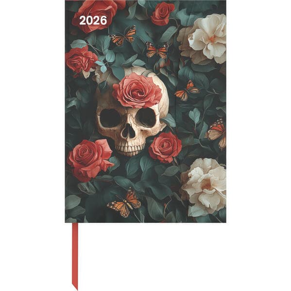 Skull 2026 - Diary - Buchkalender - Taschenkalender - 16x22