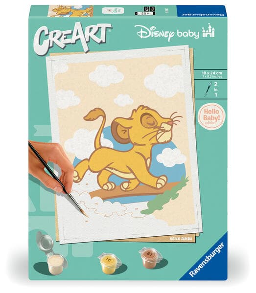CreArt, Malen nach Zahlen Hello Baby Disney Baby - Simba