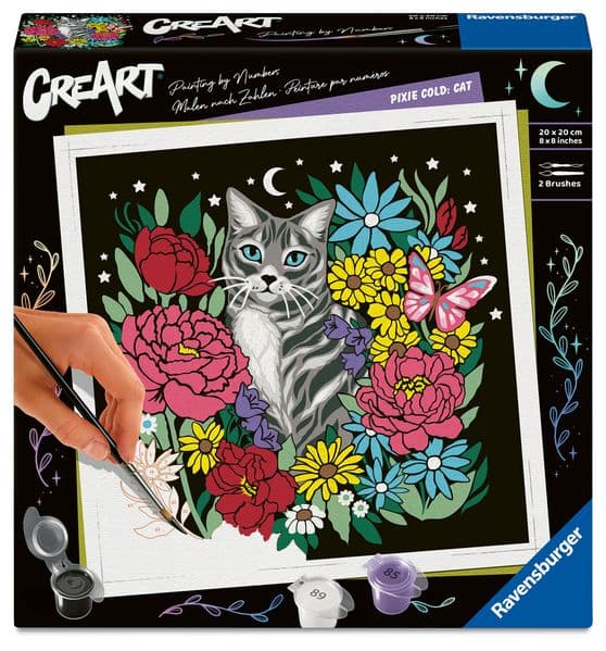 CreArt, Malen nach Zahlen Adults Trend - Pixie Cold: Katze