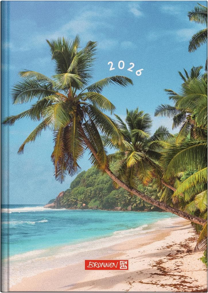 BRUNNEN 1079515036 | Buchkalender Mod. 795 2026 "Beach" | A5, Papier