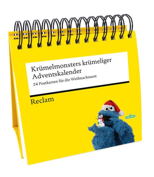 Krümelmonsters krümeliger Adventskalender. 24 Postkarten für die Weihnachtszeit (Advents-Postkartenaufsteller)