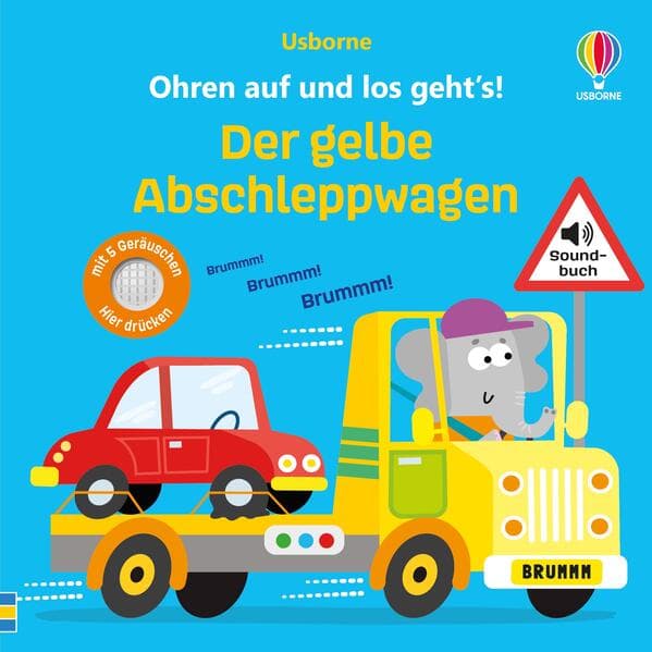 Ohren auf und los geht's! Der gelbe Abschleppwagen