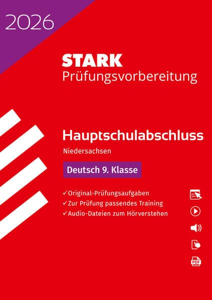 STARK Deutsch 9. Klasse - Hauptschulabschluss 2026 Niedersachsen - Prüfungsvorbereitung