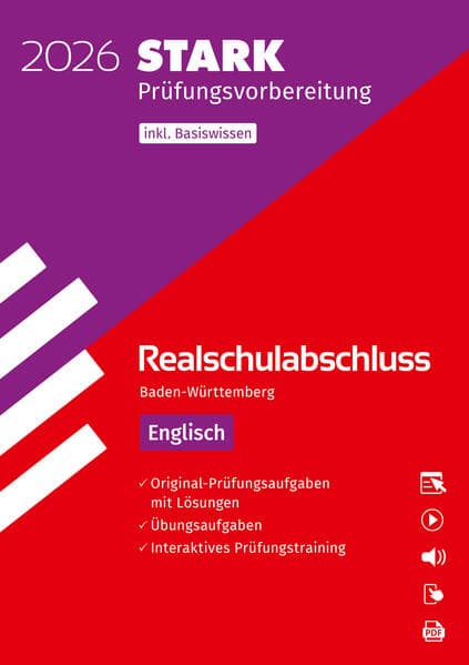 STARK Englisch - Realschulabschluss 2026 BW - Prüfungsvorbereitung inkl. Basistraining und Lösungen