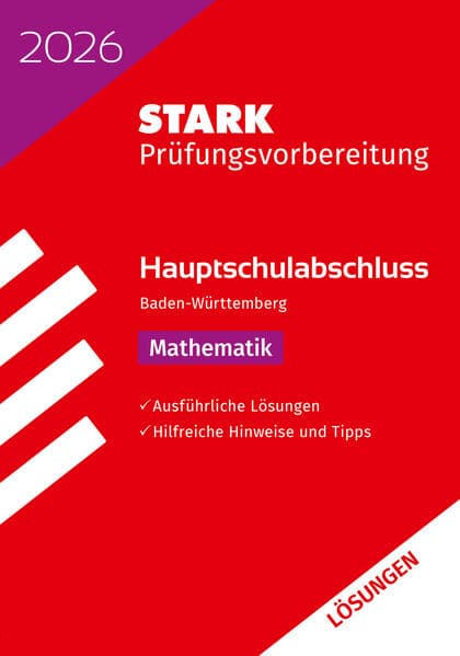 STARK Lösungen zu Mathematik - Hauptschulabschluss 2026 BW - Prüfungsvorbereitung