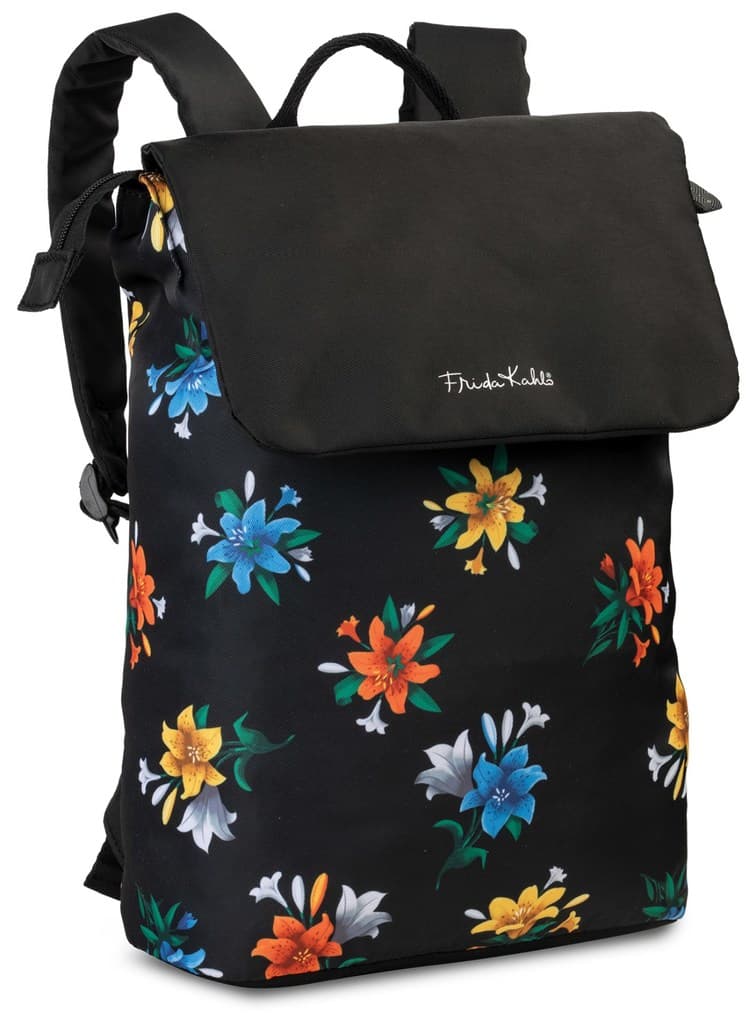 SIEBER Rucksack Frida Kahlo, schwarz, 9 Liter