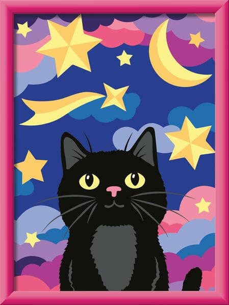 CreArt, Malen nach Zahlen mit Gipselementen - Sternenkatze