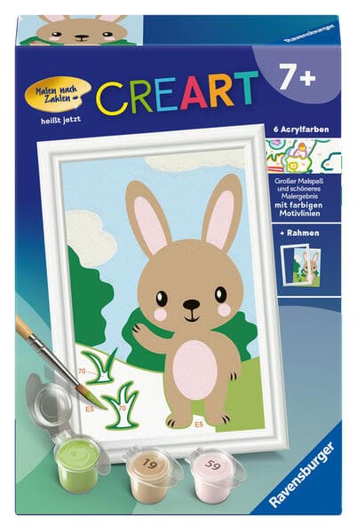 CreArt, Malen nach Zahlen Kinder - Süßer Hase