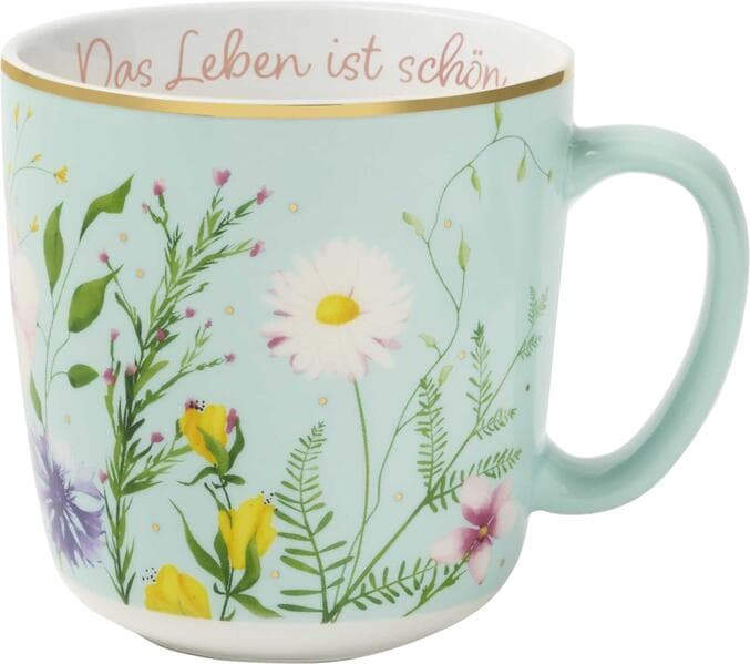 Blütenträume Kaffeebecher "Das Leben ist schön", 350 ml