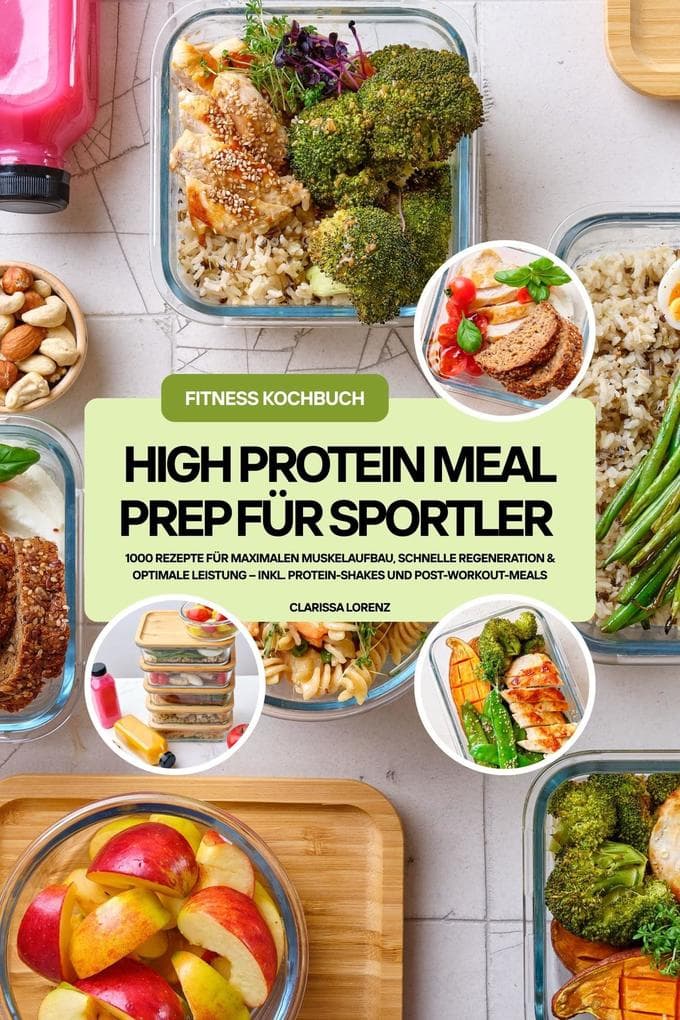 High Protein Meal Prep für Sportler: 1000 Rezepte für maximalen Muskelaufbau, schnelle Regeneration & optimale Leistung - inkl. Protein-Shakes und Post-Workout-Meals (Fitness Kochbuch)