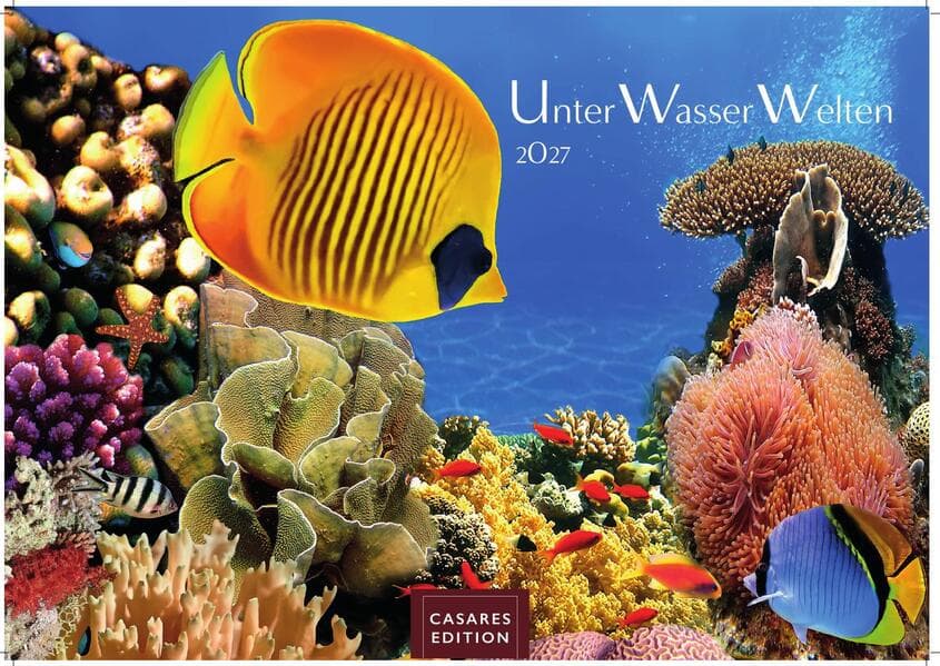 Unterwasserwelten Kalender 2027 - Wandkalender | Fotokalender Naturkalender 24x35cm - Atemberaubende Meereslandschaften & Korallenriffe.