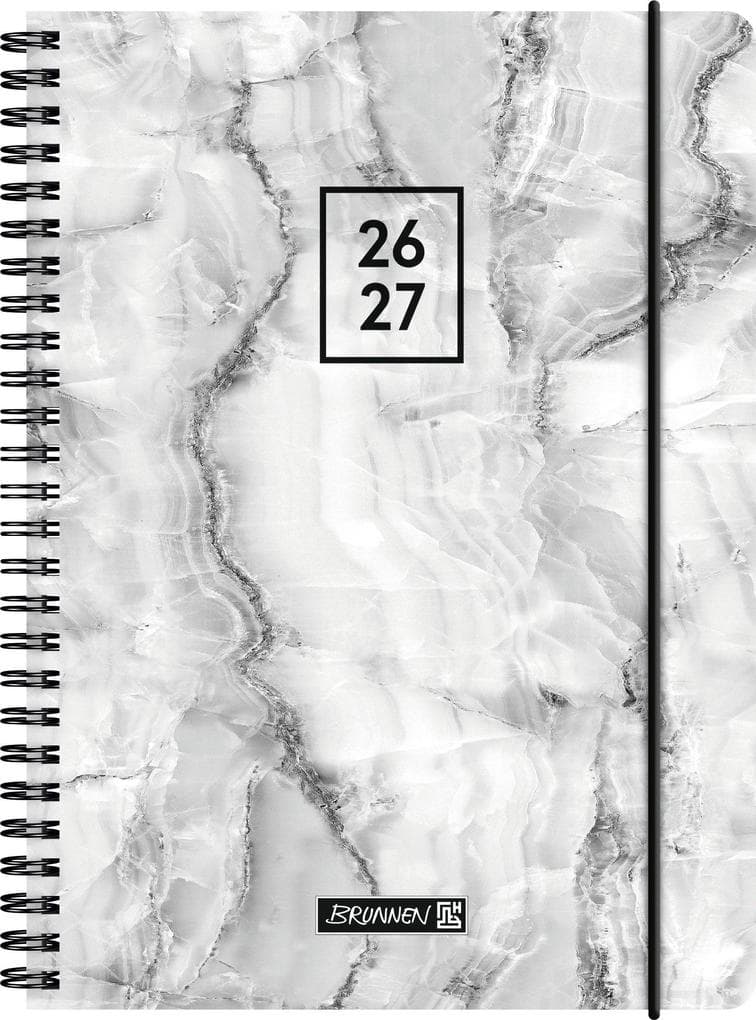 Schülerkalender 2026/2027 "Grey Marble" | A5, Kunststoff