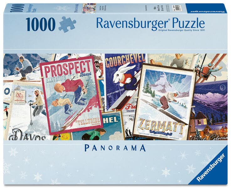 Erwachsenenpuzzle 1000 Teile - Vintage Ski-Poster