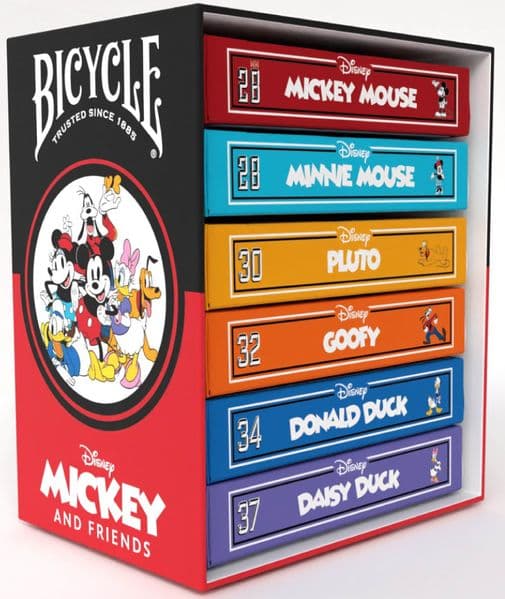 Bicycle Disney Mickey & Friends Box Set - 6 Decks (Designer Spielkarten, Poker, Skat, ...)