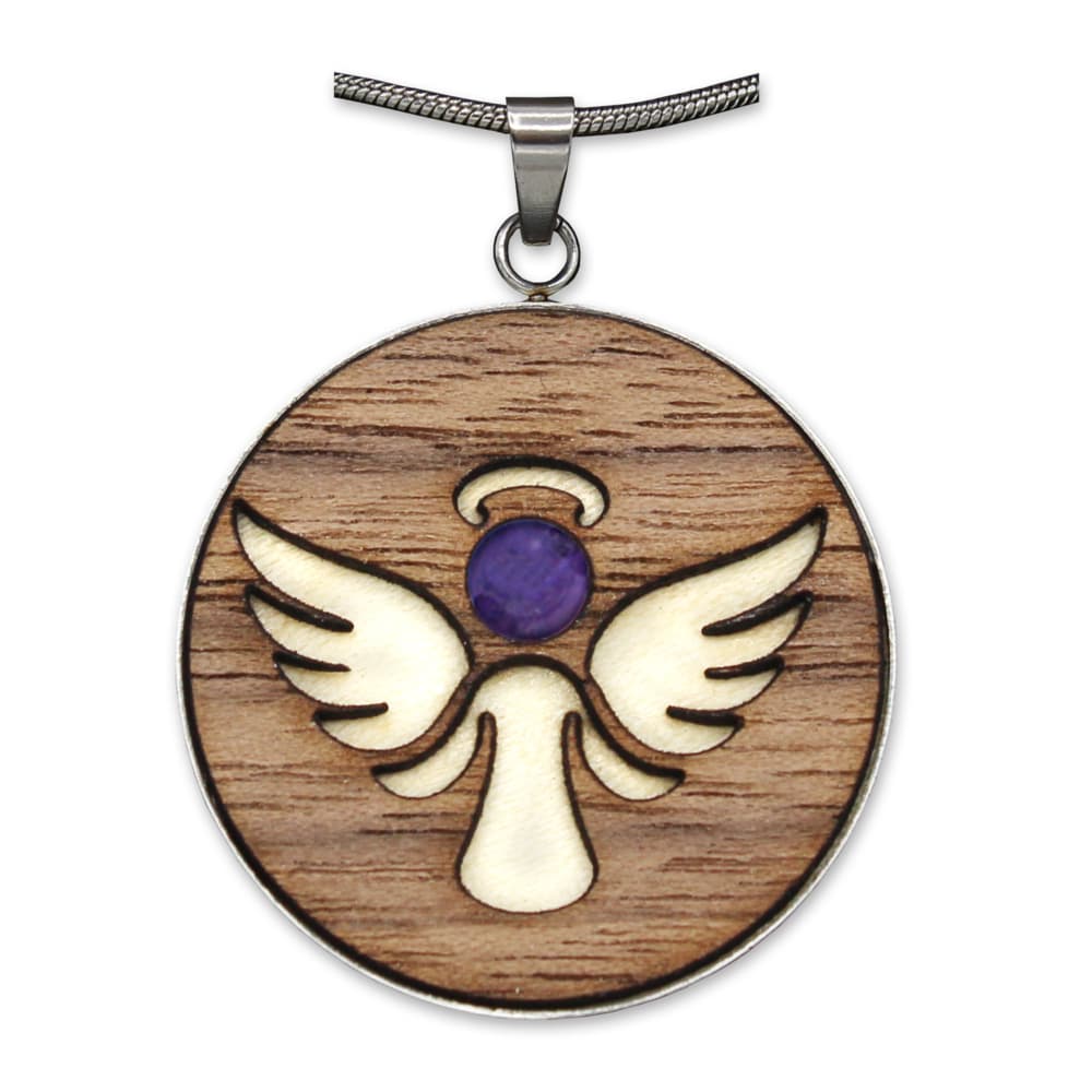 Edelstein "Waldzeichen" Amethyst Schutzengel