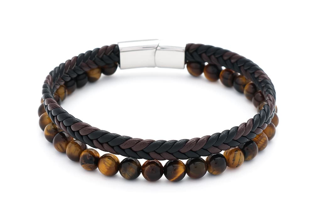 Edelsteinarmband Doppio Tigerauge